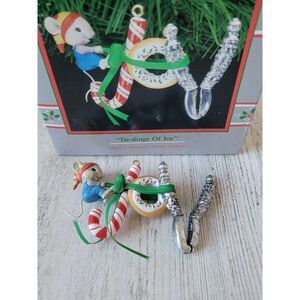 Enesco 1991 Tie-dings of Joy Mouse ornament Xmas decor